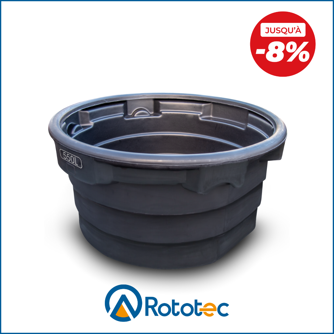 Bac à eau pâturage Qualibac 550 L de la marque Rototec