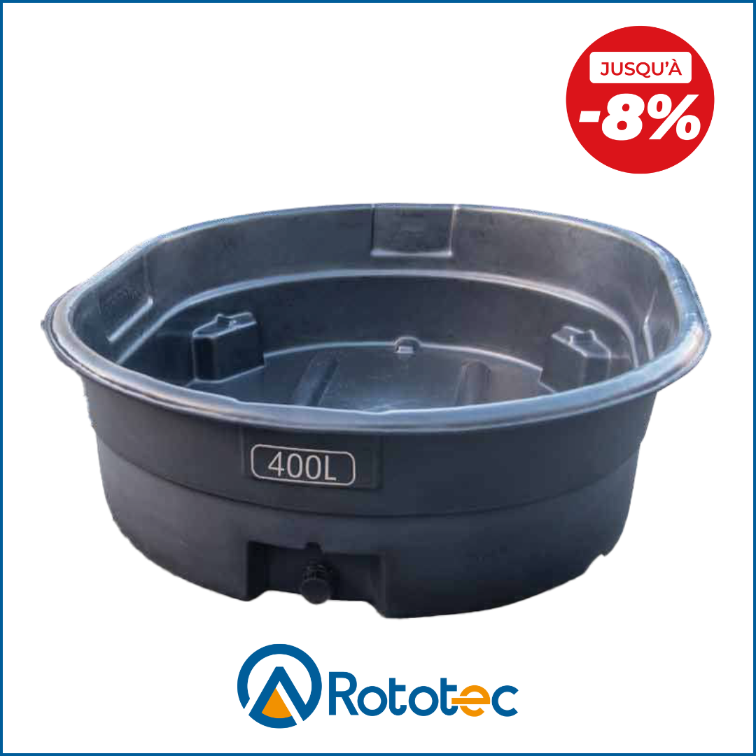 Bac de paturage 400 L rototec