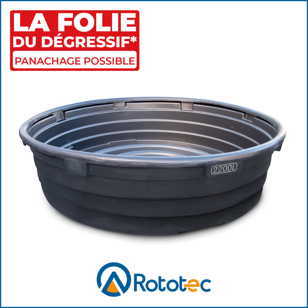 Bac à eau pâturage Qualibac 2 200 L de la marque Rototec
